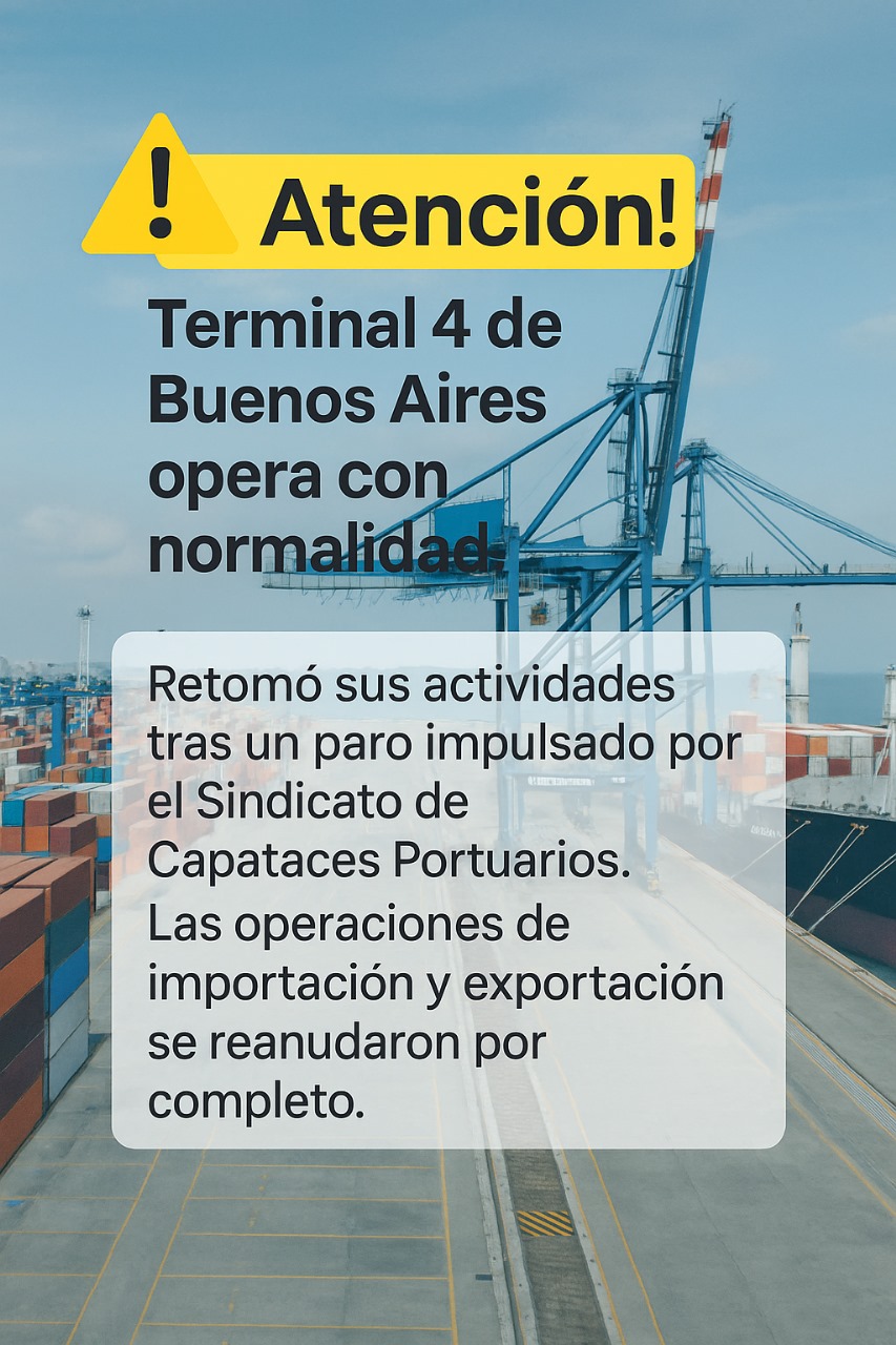 📢Terminal 4 de Buenos Aires opera con normalidad. 